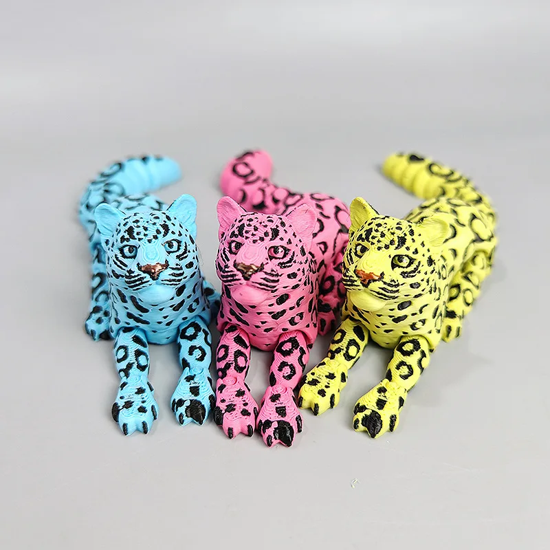 جديد ثلاثية الأبعاد مطبوعة سنو ليوبارد كامل الجسم المفاصل التي يمكن أن تتحرك المفروشات المنزلية والديكورات تستحق جمع الألعاب الإبداعية