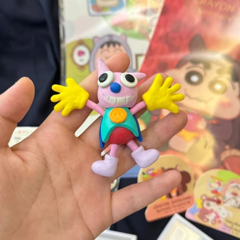 RE-MENT Crayon Shin Chan colección de arte de arcilla Linda Mini escena serie Anime figura muñeca modelo juguetes caja ciega coleccionar adornos