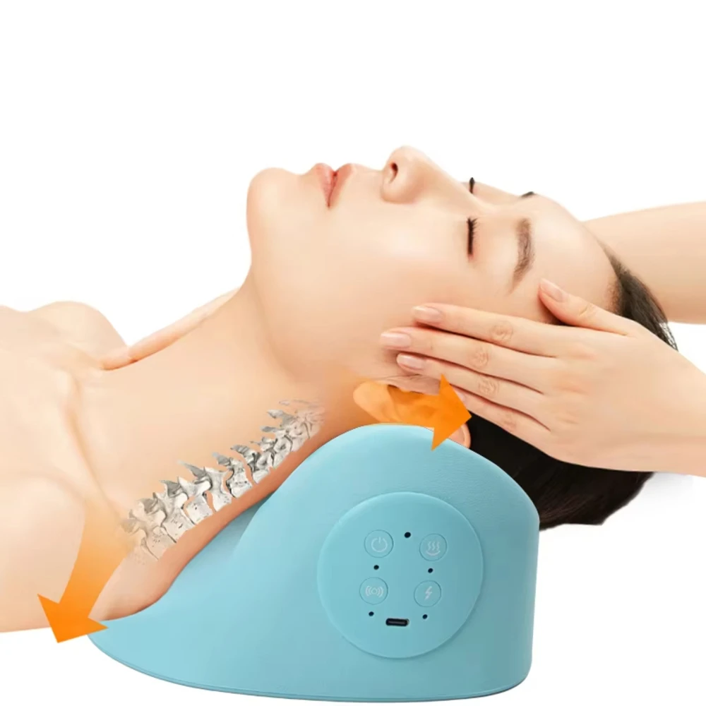 

Portable Massager Pillow EMS Low Frequency Pulse Massage Household Hot Compress Neck Massager