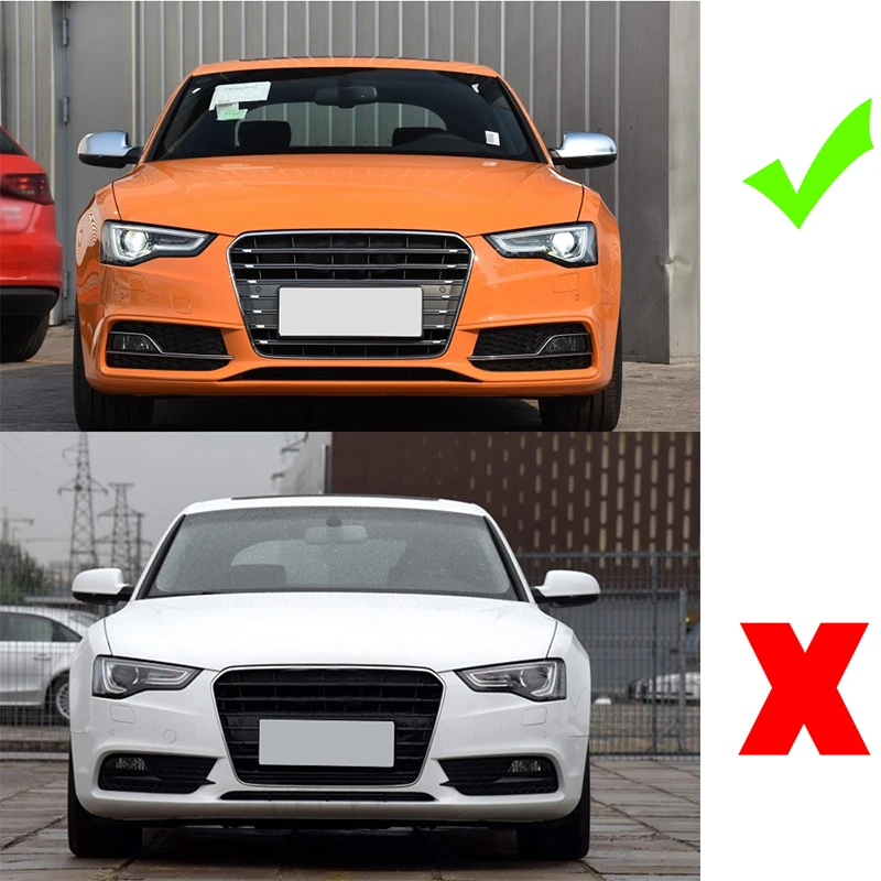 1 Pair Car Fog Light Lamp Canards Splitters Fins for Audi A5-Sline S5 2012-2016 Front Canards Fins Body Kits Carbon Fiber / FRP