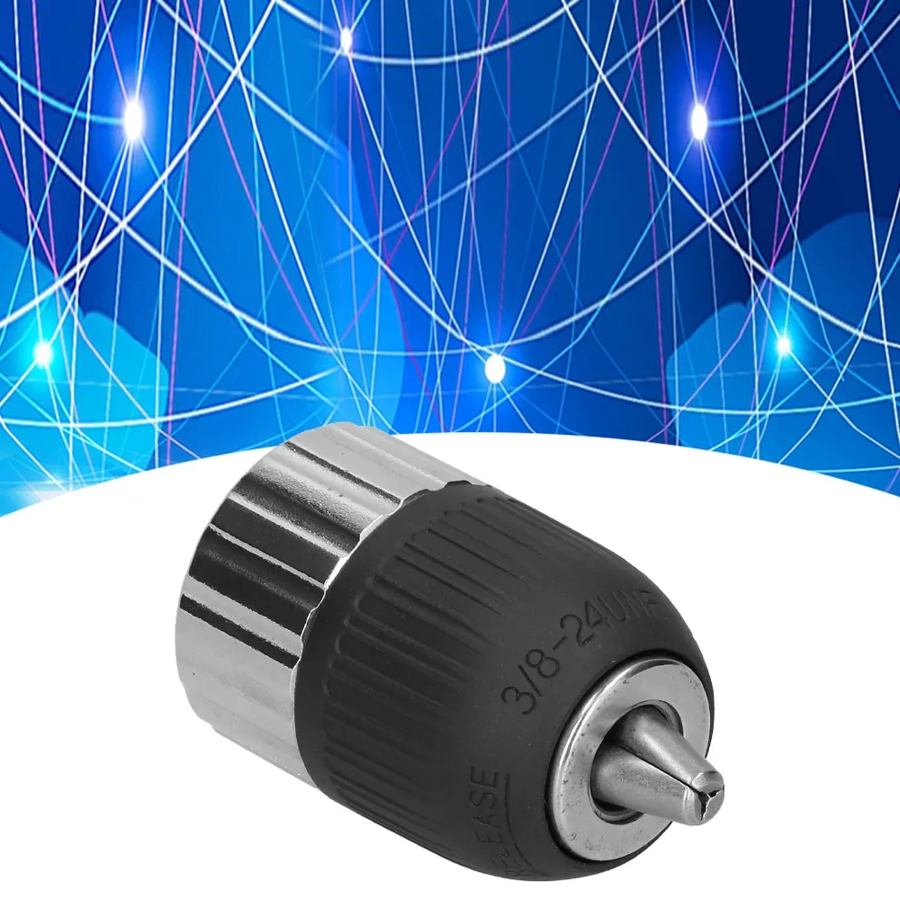 2-13mm Capacity Drill Chuck Adapter Small Hole Threaded 3/8-24UNF Thread Keyless Drill Chuck Conversion Adapter