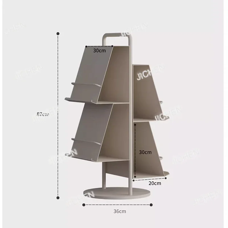 HSMinimalist Design Floor Bookshelf Home Newspaper Display Reading Storage Magazine Rack Sofa Side Table Creative Furniture