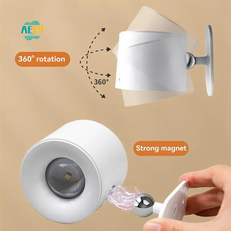 

AEE4-Nail-Free Double-Head Warm Light Wall Lamp Home Bedroom Bedside Lamp Corridor Advanced Atmosphere Nightlight