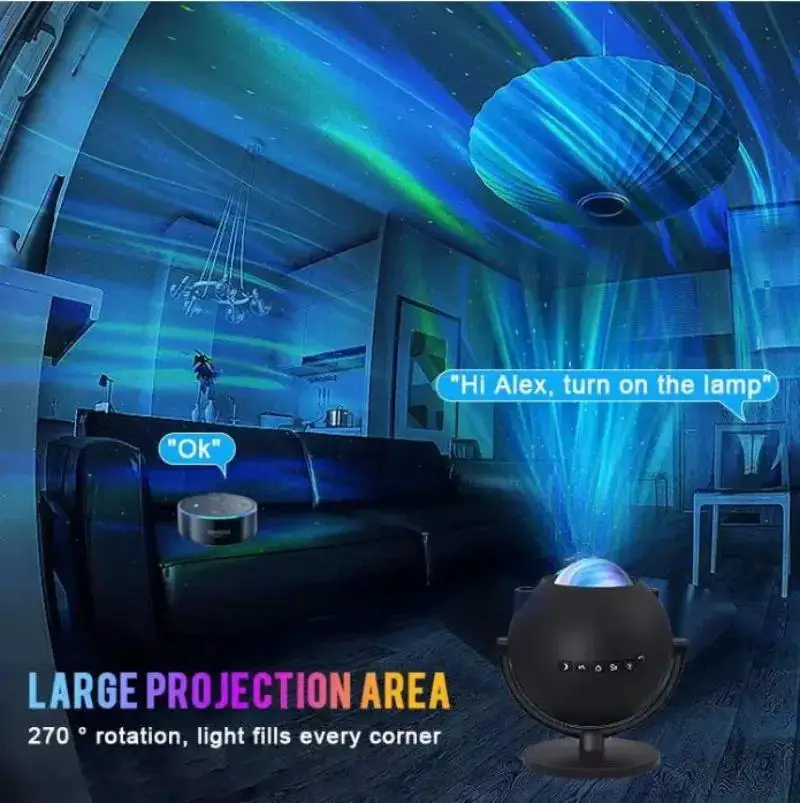 Tuya Wifi Bluetooth Smart Galaxy Projector Star RGB LED Light Projector Aurora Light Smart Life APP Voice Control