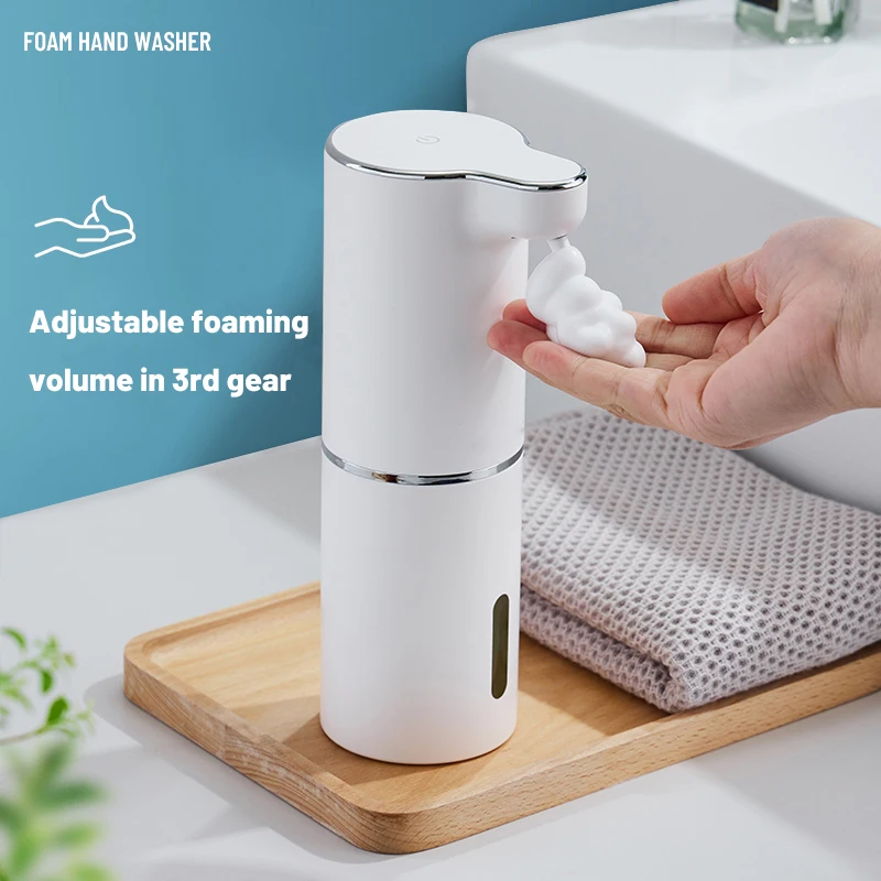 AliExpress Collection 1PC White 300ML Automatic Foam Soap Dispensers Smart Foam Machine Infrared Liquid Soap Dispenser Pump Hand