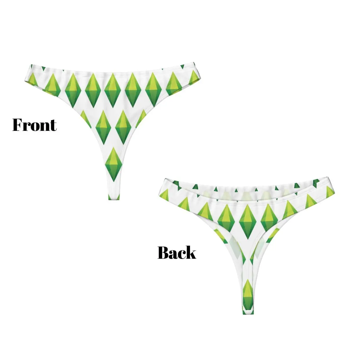 Custom The Sims 4 Plumbob G-string Panties Breathable Women Stretch Thongs Comfort Underwear