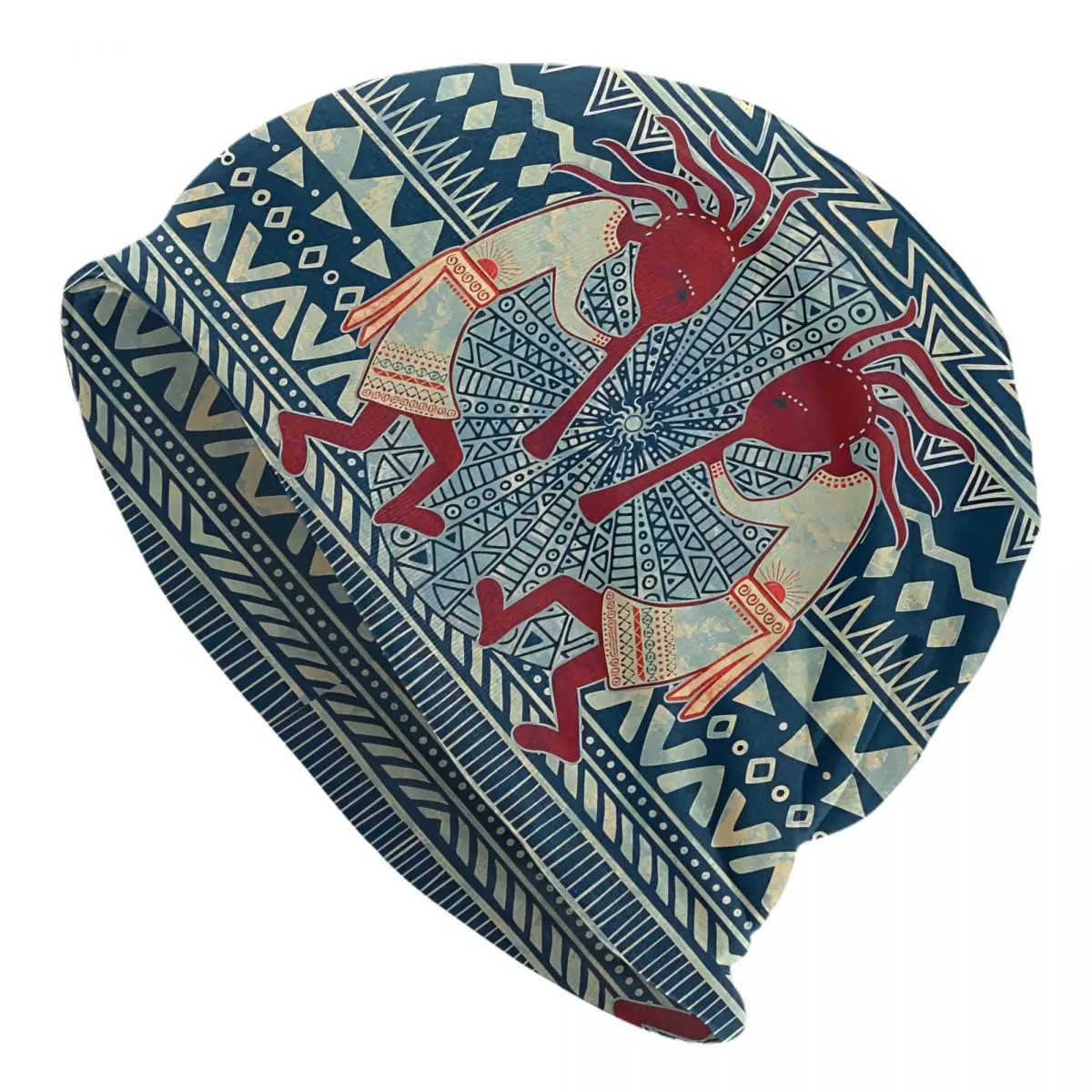 American Kokopelli Washed Thin Bonnet Outdoor Casual Beanies Protection Men Women Hats