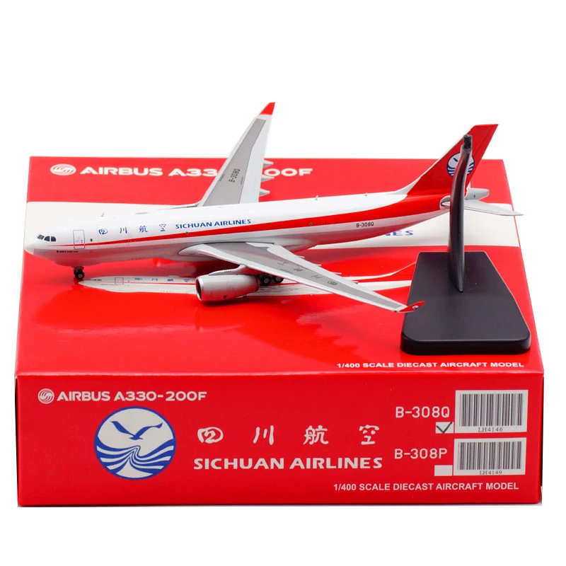 Diecast 1:400 Schaal China Sichuan Airlines LH4146 A330-200F B-308Q Legering Vliegtuigen Model Collection Souvenir Display Ornamenten