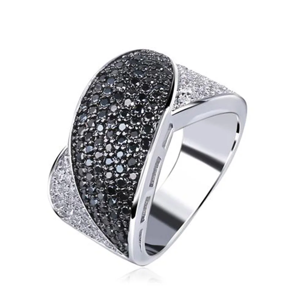 Broken code clearance! Fashion Jewelry Black Mix White/Multi Mix color Cubic zircon Lovely Ring For Women