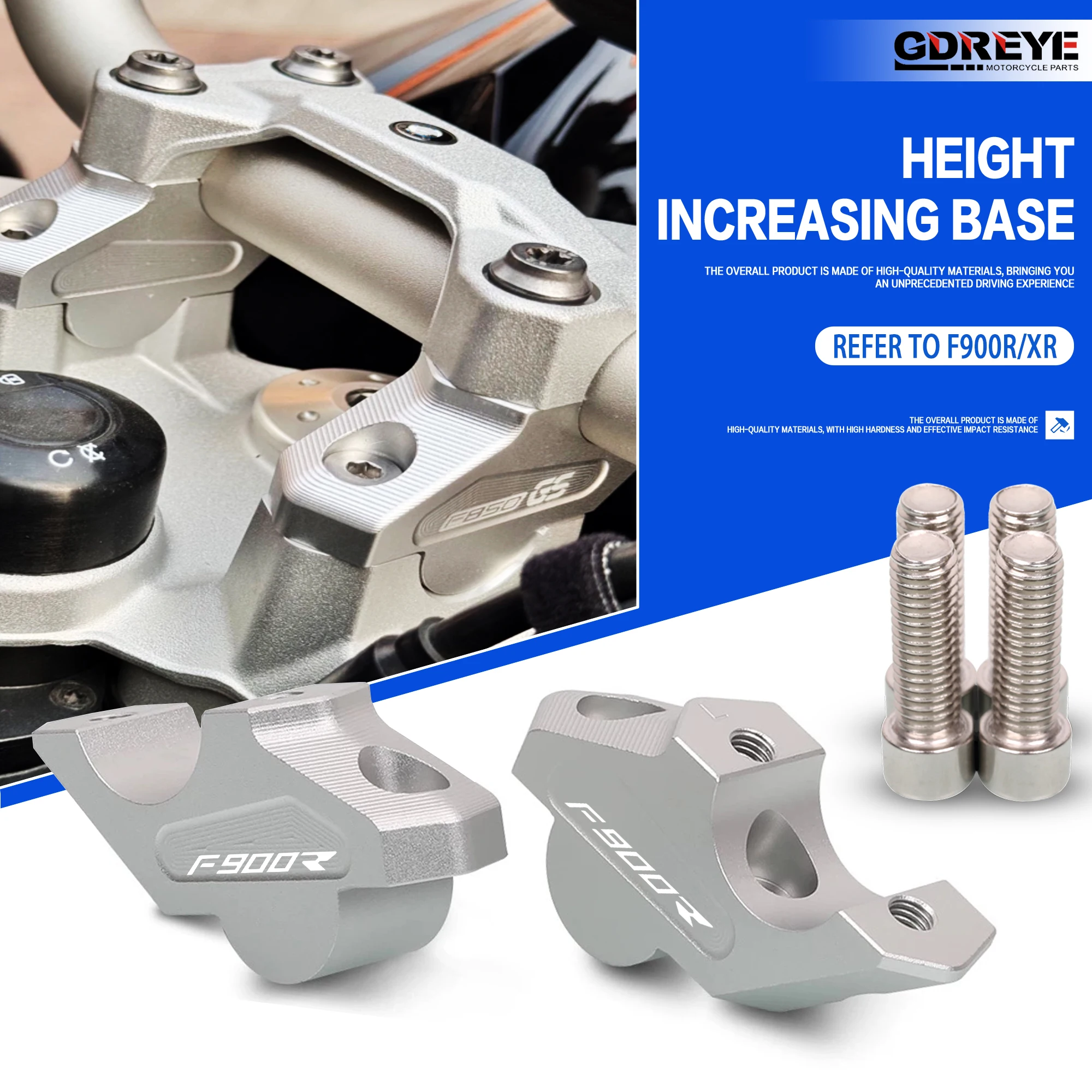 For BMW F900XR F900 R/XR F850GS Motorcycle F900R Aluminum Handlebar Extend Adapte Riser Bar Mount Handle Clamp Height Increase