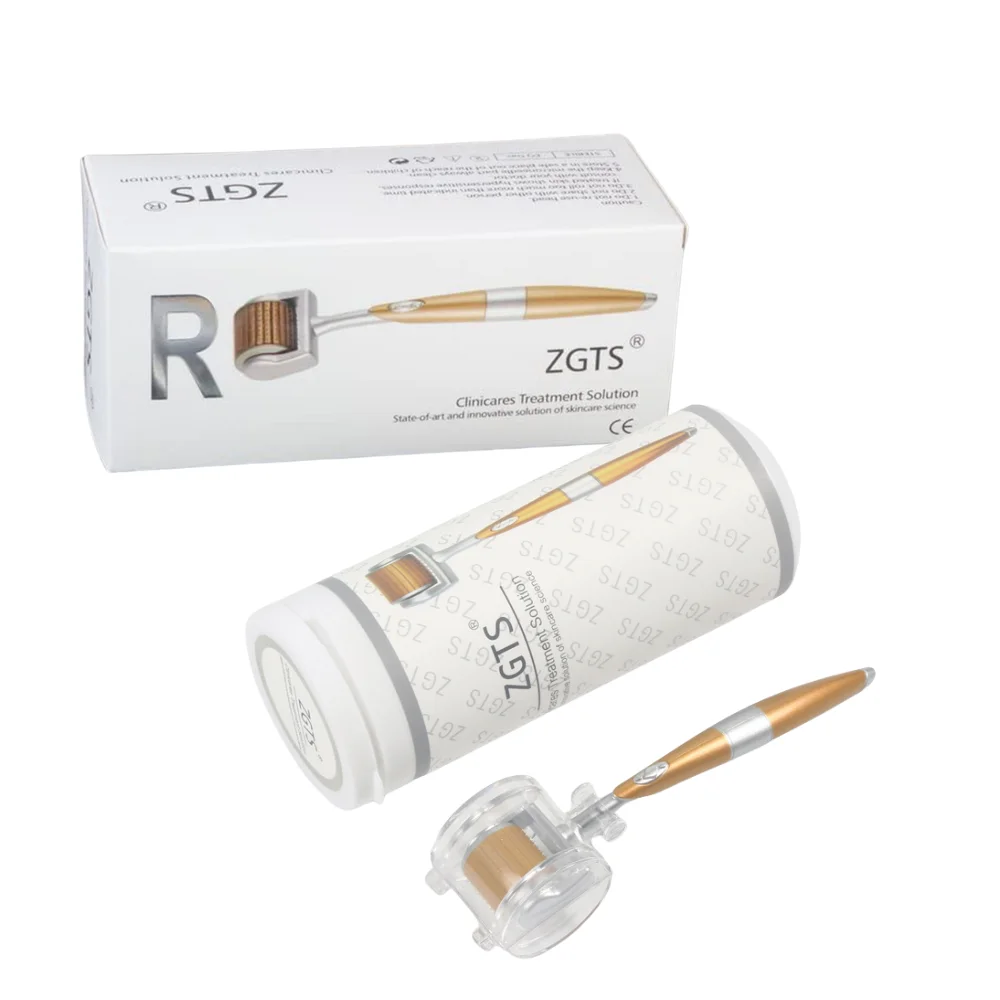 

192 Derma Roller ZGTS Professional Titanium Needle Sterile Face Roller for Beard Hair 0.25mm Skin Care Tool