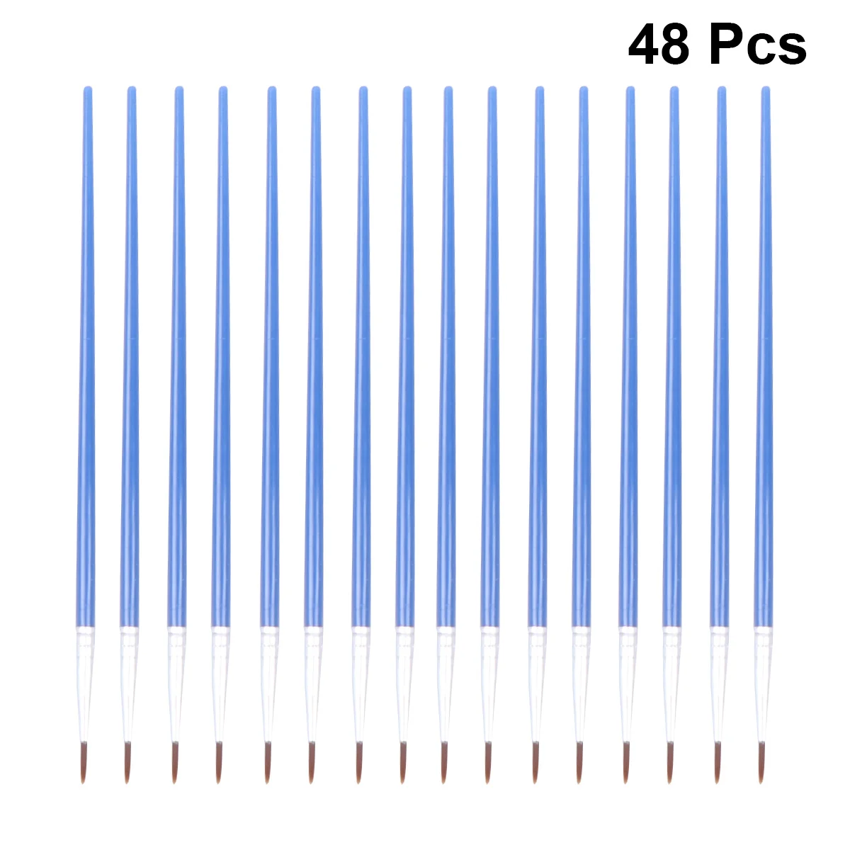 

48Pcs Nylon Hair Children Paint Brush Set Fine Detail Paint Brushes Lightweight Durable for Acrylic Watercolor Gouache