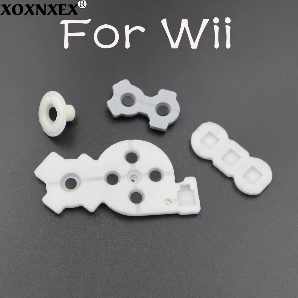 

1-10sets Soft Silicone Conductive Rubber Button Pads Set Replacement Part Contact Pads for Wii Remote Controller