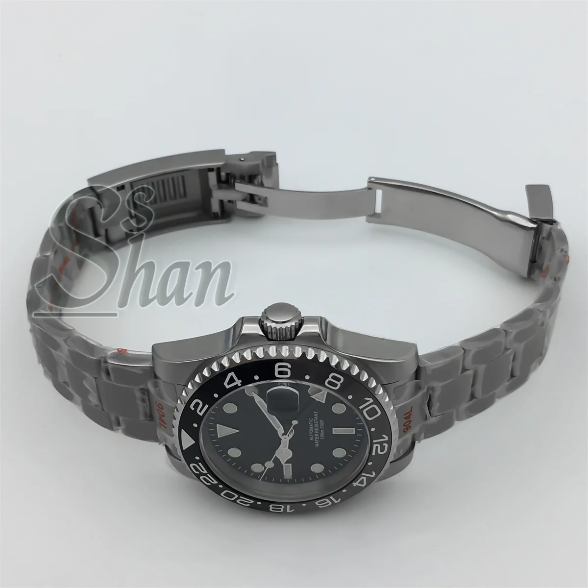 ساعة رجالية فاخرة 38 ملم 40 ملم NH35A PT5000 حركة أوتوماتيكية إطار سيراميك أسود ورمادي زجاج ياقوتي قرص مضيء وأيدي