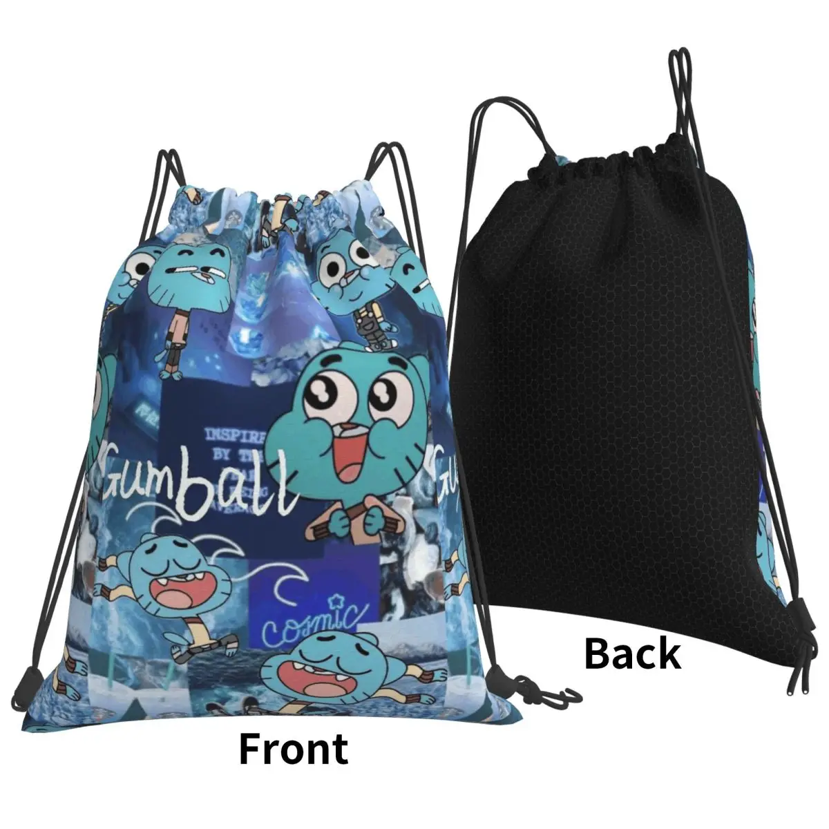 Gumball Watterson The Amazing World Of Gumball Anime Backpacks Multi-function Drawstring Bags Sports Bag Book Bags for Students