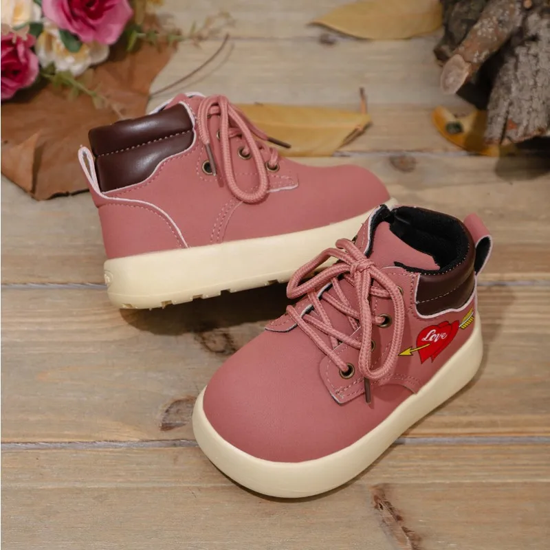 2026 Autumn New Girls' Boots Boys' Round Head Yellow Boots Kindergarten Baby Fashion Casual Short Boots Kids Boots Size 21-30