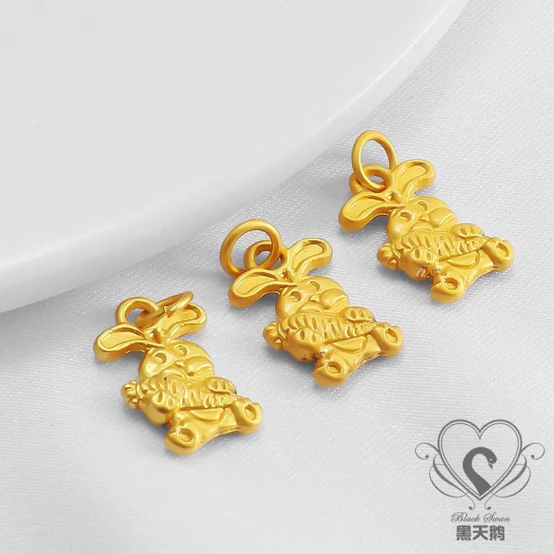 18K Matte Gold Plated Multiple Vintage Fu Character Square Charms DIY Bracelet Necklace Earring Jewelry Findings