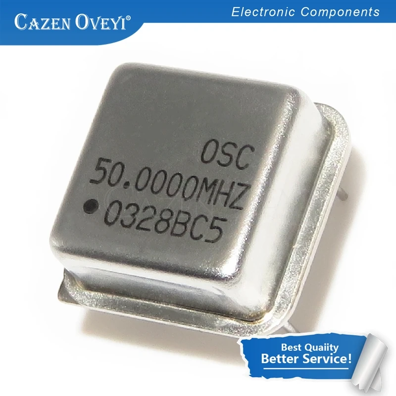 5pcs/lot 50MHZ line 50.000MHZ 50M active crystal oscillator square half-size In Stock