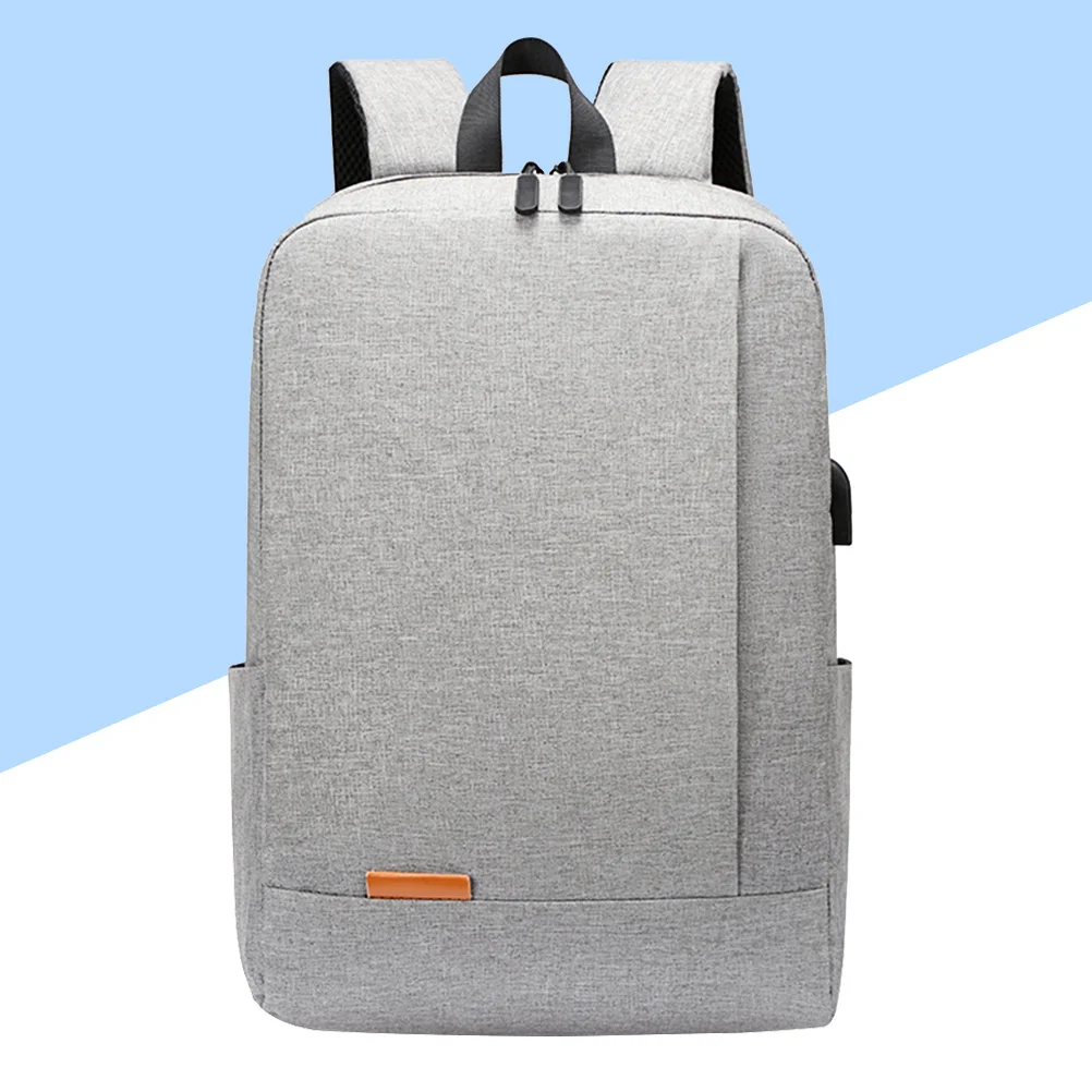 1Pcs USB Student Backpack Casual Schoolbag Large Capacity Unisex Laptop Bag Waterproof Oxford Cloth Daypack Adjustable Straps