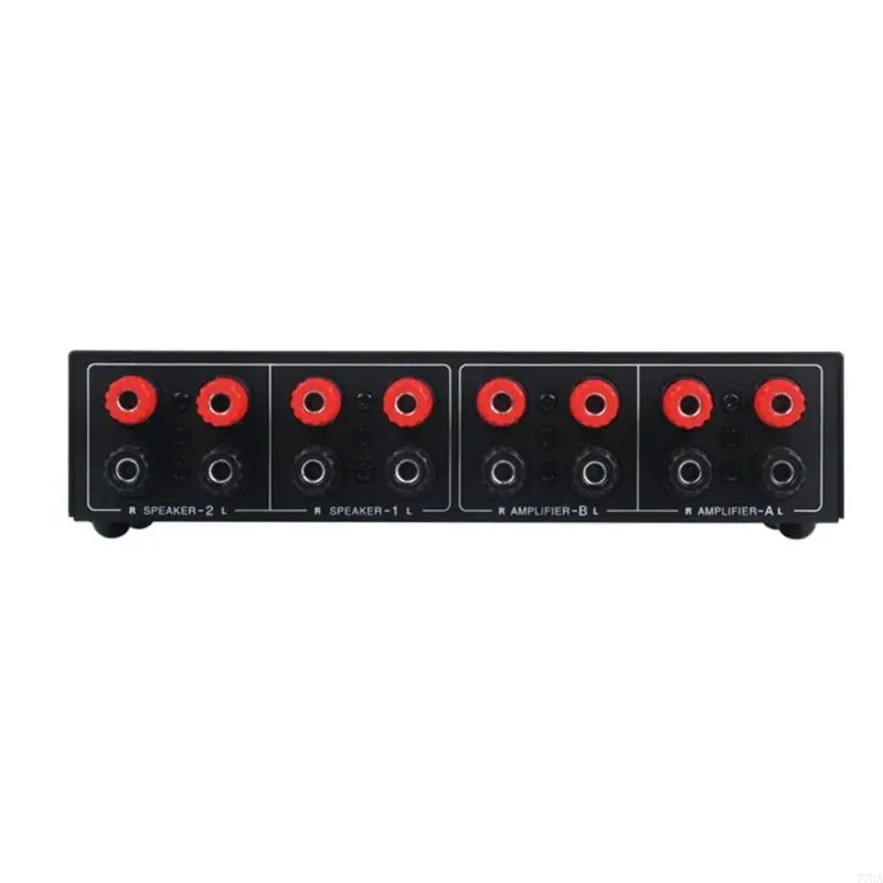 77HA STEREO AMPEIO AMP AMPPLIFIER / SPEAKER SELECTOR SLOP ، 2 في 2 Out Switcher قارن 2 أمبير أو مكبر الصوت