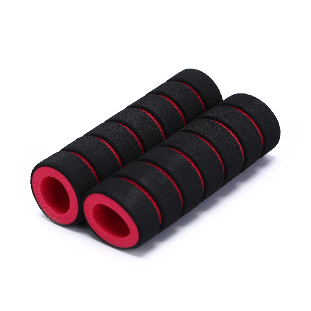 1 Pair Universal Grip Comfort Sponge Foam Handle Bar Motorcycle Dirt Bike E-bike Grip Cover Non-slip Soft Handlebar Bicycle Part