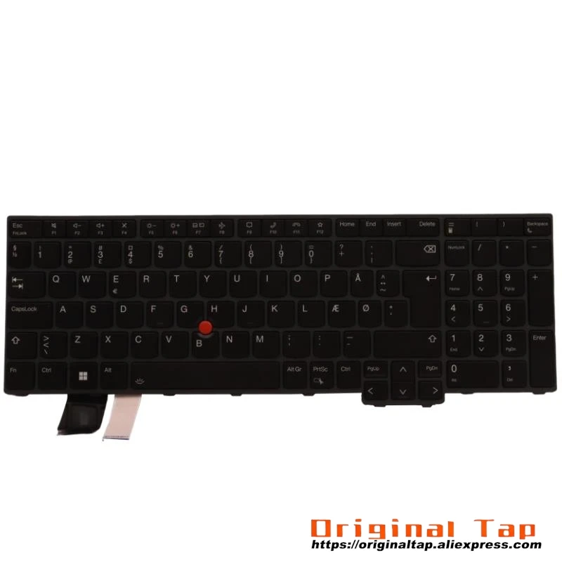 DK Danish Backlit Keyboard for Lenovo Thinkpad L15 Gen 3 T16 P16s Gen 1 5N21D93620 5N21D93694 5N21D93768