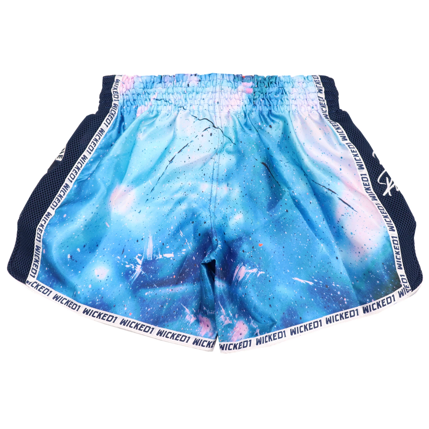 W07 event Sky blue Muay Thai boxing pants fighting shorts fitness Sanda training boxing suit Sanda