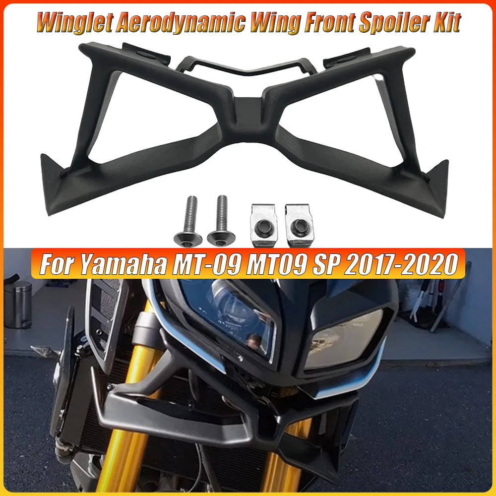 

Motorcycle Downforce Naked Frontal Spoilers Winglet Aerodynamic Wing Front Spoiler Kit for Yamaha MT-09 MT09 SP 2017-2020 2019