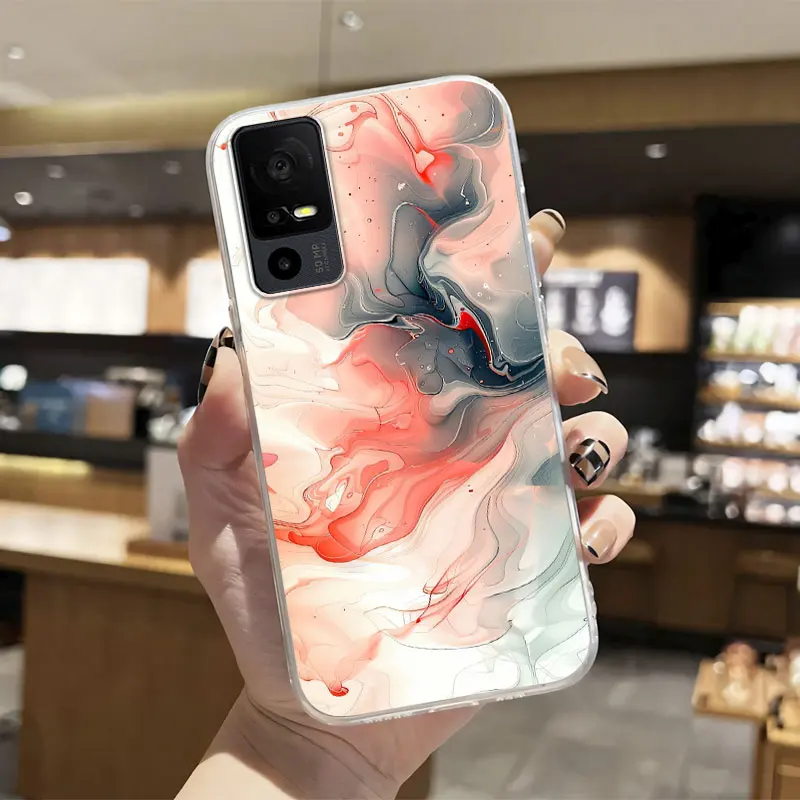 For TCL 40 SE /40 XL /40 T 405 406 408 403 Case Silicone Soft Luxury Transparent Shockproof Phone Case for TCL 40 NxtPaper Funda