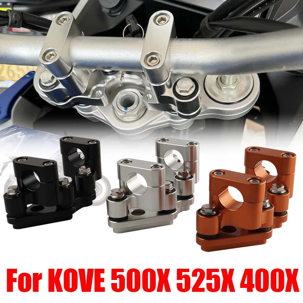 

For Colove KOVE 800 X 500 X 800X 500X Accessories Handlebar Riser Clamp Mount Base Heightening Handle Bar Damping Stabilizer