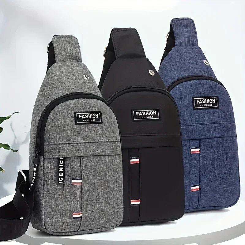 

New fashion men's chest bag Korean leisure sports multi-functional crossbody bag waterproof backpack Fanny pack