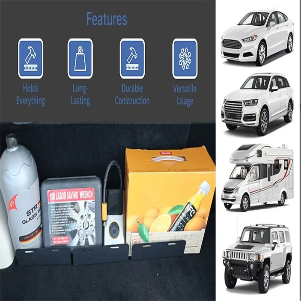 Car Trunk Luggage Secureor With , Anti-Slip Trunk Divir Suitable For Car Trunks 6 Pieces