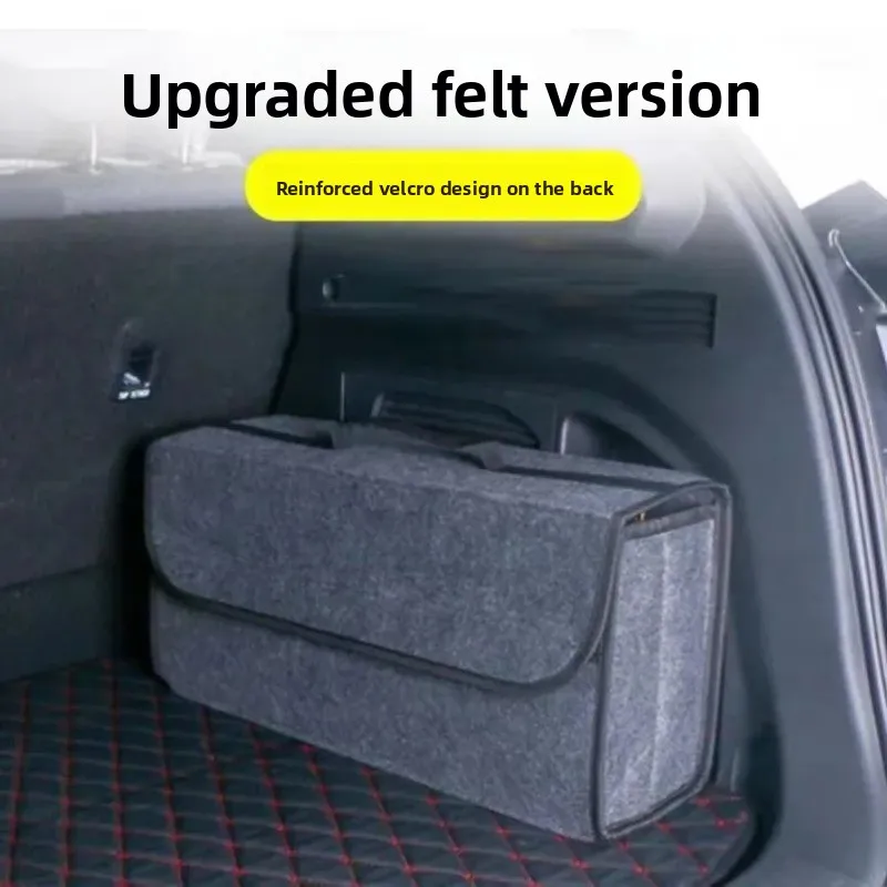 Auto Lagerung Tasche Auto Stamm Organizer Weiche Filz Lagerung Box Organizer Für Die Lagerung Stamm Werkzeuge Innen Automotive Zubehör – Detail 2