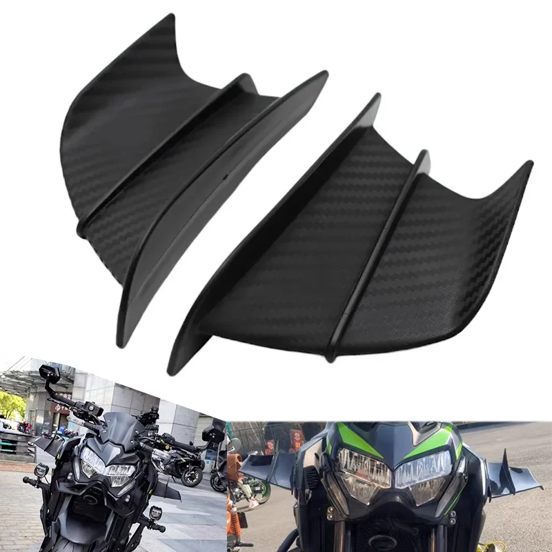 For Yamaha YZF R1 R6 R25 Kawasaki Ninja H2 H2R For BMW S1000RR For Honda Motorcycle Winglet Aerodynamic Side Wing Fin Spoiler