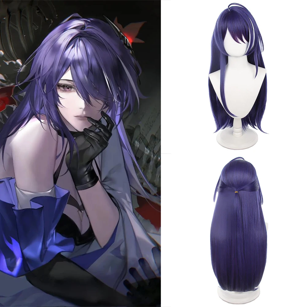 

Anime Game Honkai: Star Rail‌ Acheron‌‌ Cosplay Synthetic Hair 32-Inch Blue-Purple Suitable For Women 'S Halloween Daily Party