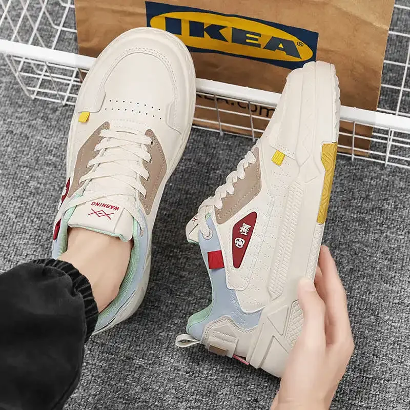 

Platforme на шнуровке, брендовые повседневные черно-белые кроссовки, мужские кроссовки, спортивные специальные предложения, модный корзина