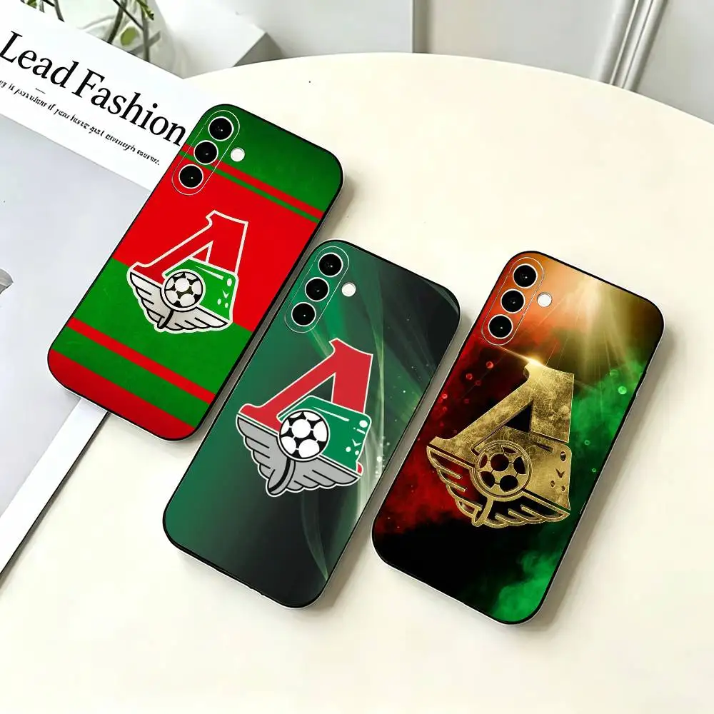 FC L-Lokomotiv Moscow flag Phone Case For Samsung A73 20,21s,22,31,32,52,53,72 Soft Black Shell