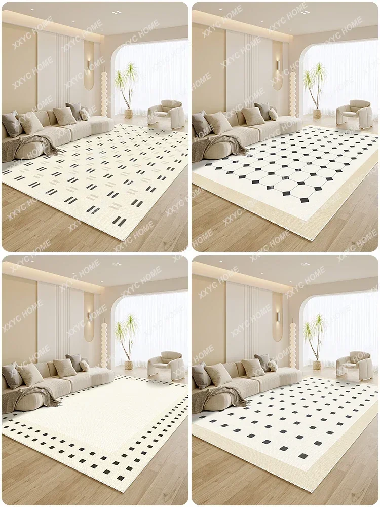 Estilo francês sala de estar tapete mesa café luz luxo simples e moderno casa quarto tapete veludo