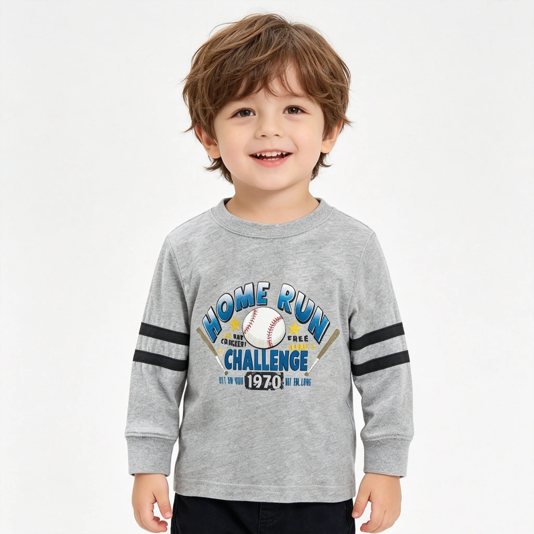 Baby Boys T-Shirts Long Cotton Boy T-Shirt Baseball Kids Jersey Shirts 1-6Years Outfits Tops Infant Clothes