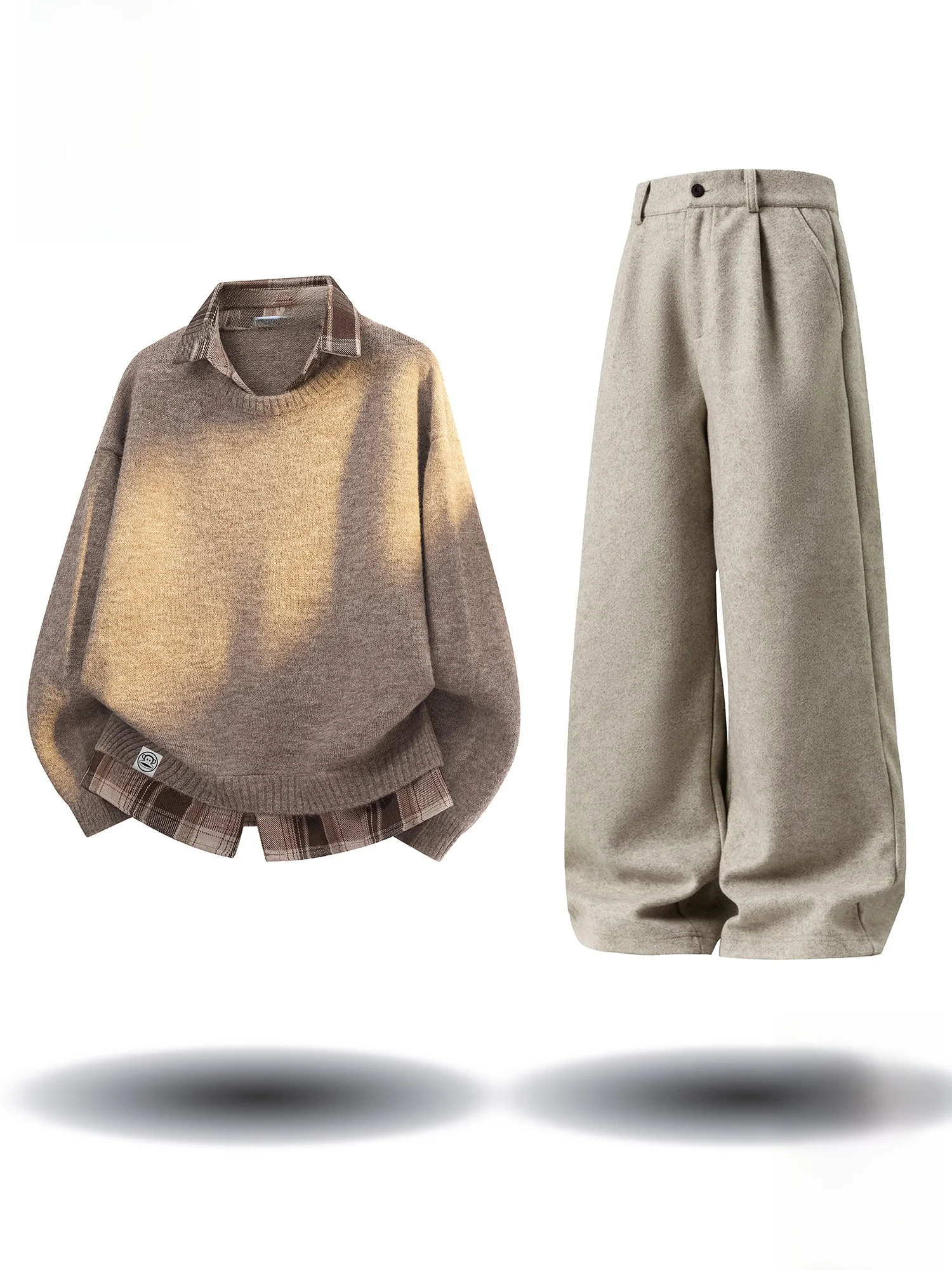 

PaulFrank Monkey Men's Casual Sportswear Sweater Set Autumn Winter Faion Design Long Sve irt And Long Pants