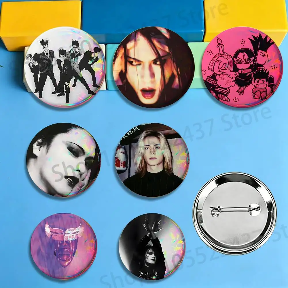 Rock Dark Band BUCK TICK Bakuchiku Brooches for Bag Decor Jewelry Accessories Gift 25/32/44/58/75mm Round Cartoon Badges