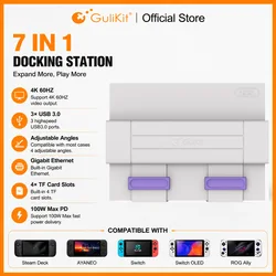 GuliKit 7 in 1 Docking Station SD03 Dock Set for Steam Deck Nintendo Switch ASUS ROG Ally AYANEO Game Console Accessories