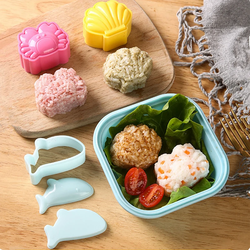 

Fun Animal Onigiri Mold Set, 3Pcs for DIY Crab & Fish Shaped Rice Balls, Creative Kitchen Gift for Kids & Bento Lovers