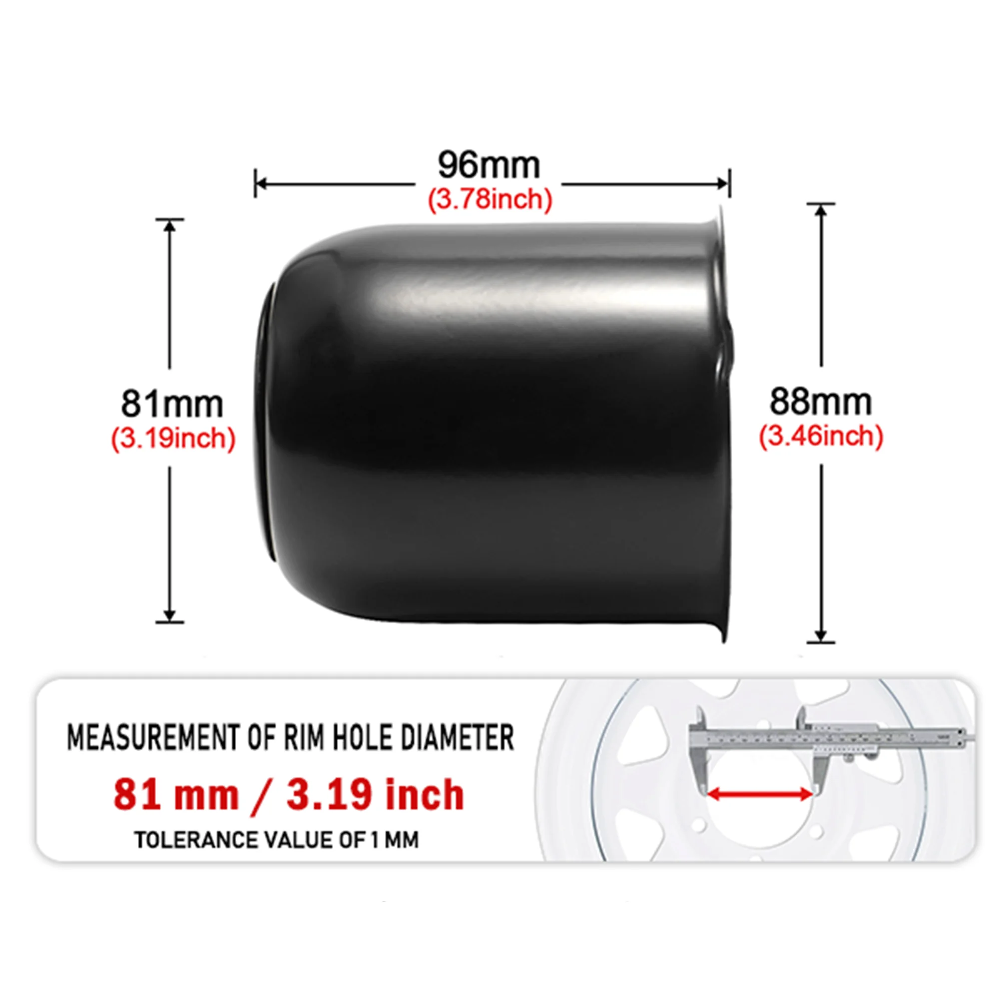 2 / 4 81mm ( 3.19 بوصة ) محور 96mm ( 3.78 بوصة ) ح دفع في وسط غطاء مناسبة لأنّ 3.19 نهاية مغلقة دفع في وسط غطاء الكربون الصلب