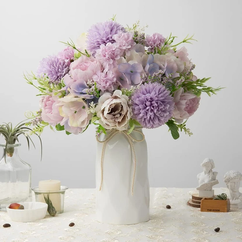 Artificial Flowers Silk Hydrangea Festival Home Decor Garden Party Wedding Bridal Bouquets Table Accessories Fake Peony Outdoor