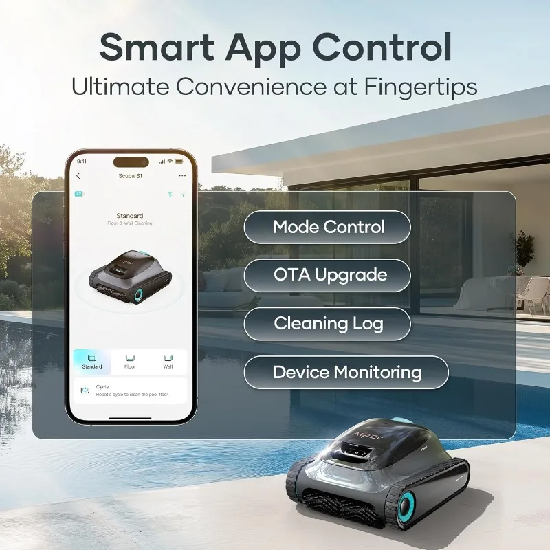 (2025 Upgrade) Aiper Scuba S1 Robotic Pool Cleaner, Wall & Waterline Cleaning, Extended 180-Min Battery Life