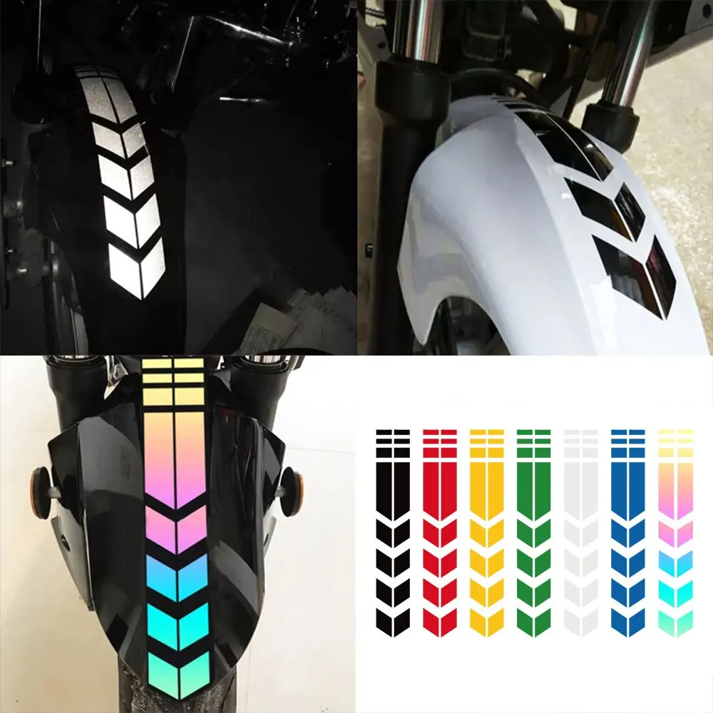 Universal Motorcycle Sticker with Arrows, Flash Paste, Waterproof, Oil Resistant, Reflective Sticker, Motorcycle Tape, Sticker