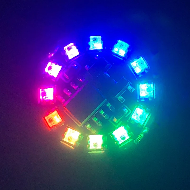 LED ที่มีสีสัน Magnetron โคมไฟ 4 โหมดโคมไฟเหนี่ยวนําไร้สายปุ่มแบตเตอรี่ DIY ตกแต่งภูมิทัศน์ Stereoscopic รุ่นโคมไฟ