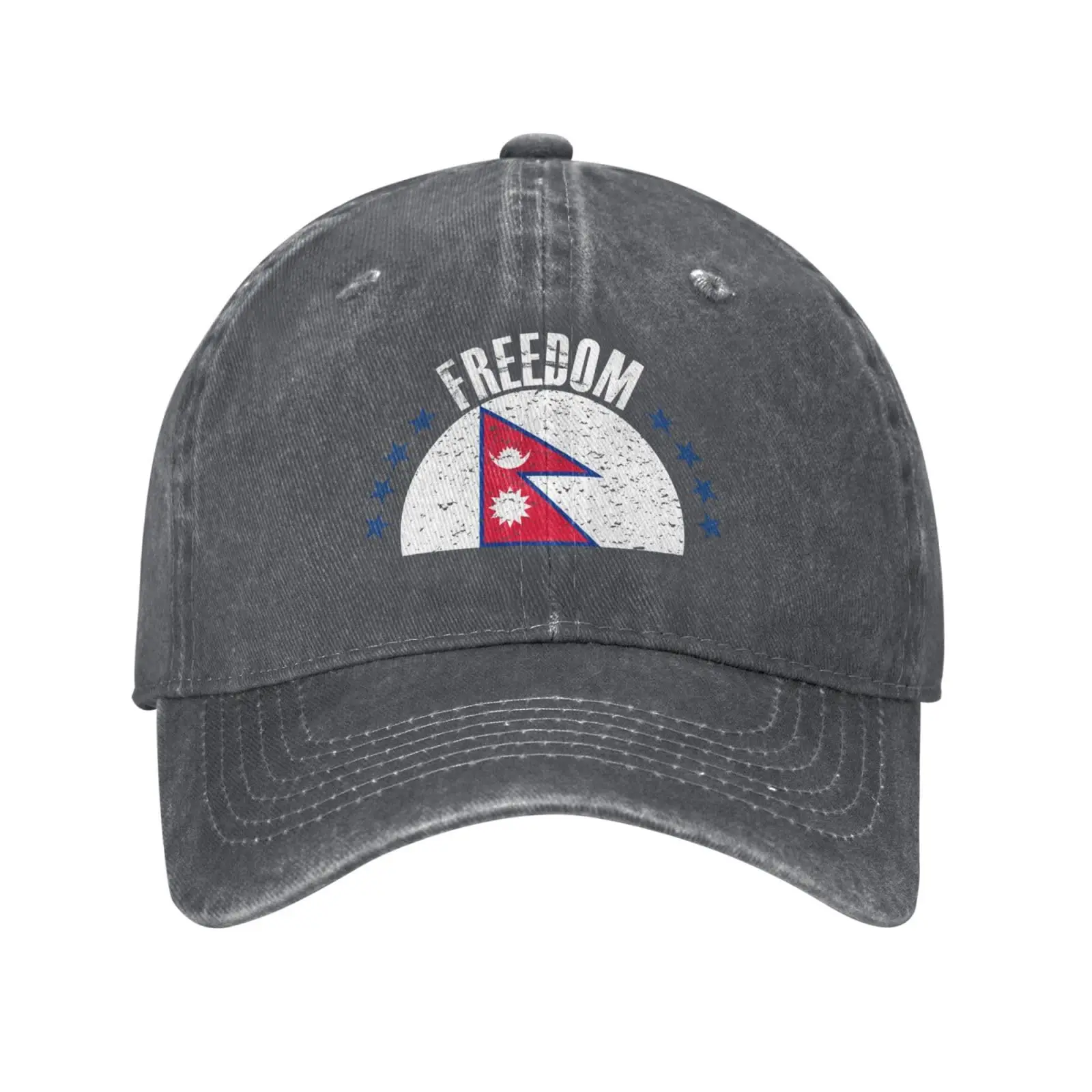 The Nepal Flag and Freedom Baseball Cap for Men Women Vintage Trucker Hat Golf Hats Dad Hat Deep Heather