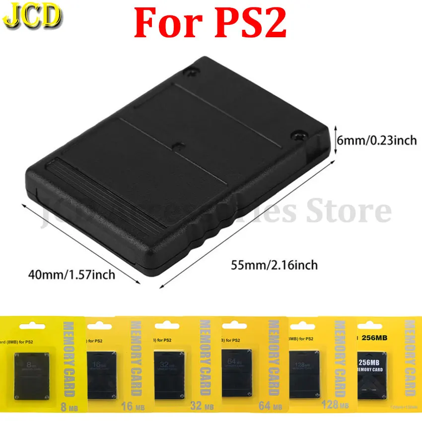 JCD Black 8MB 13MB 32MB 64MB 128MB 256MB Memory Card Expansion Cards Suitable For Micro SD For PS2